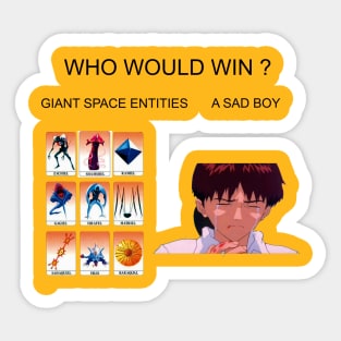 Who would win ? Evangelion Sticker